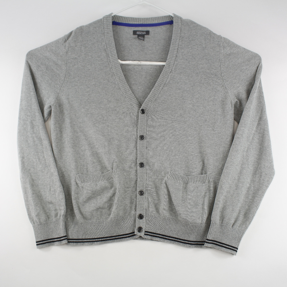 Kenneth Cole Mens Sweater Casual Cardigan Pockets